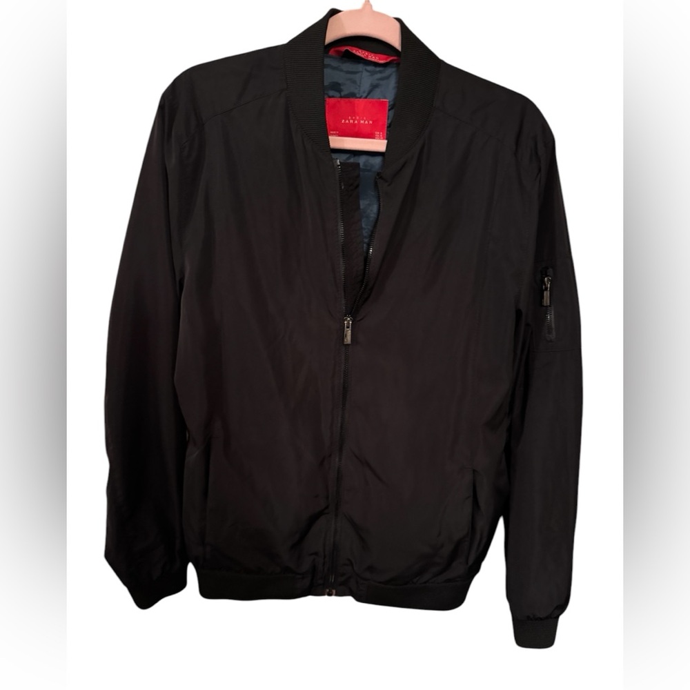 Zara Black Bomber Jacket